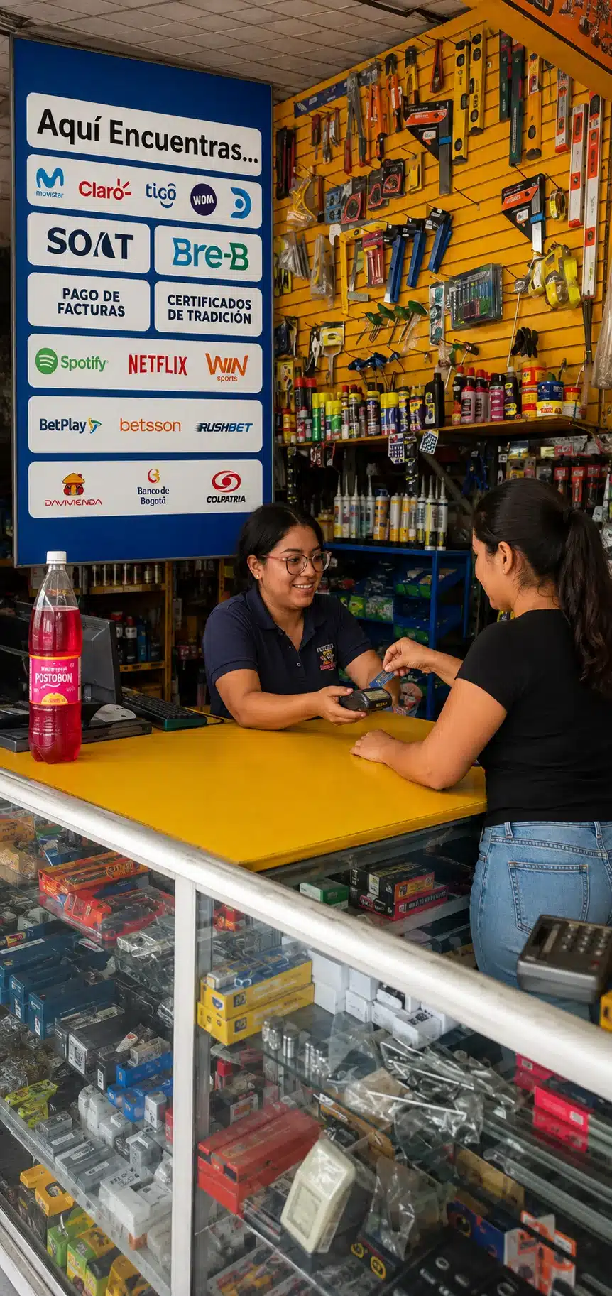 Negocio en Villavicencio ofrece recargas, pagos y servicios agrocomerciales.